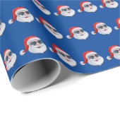 Sinterklaas met zonnebrillenglas cadeaupapier (Rol Hoek)