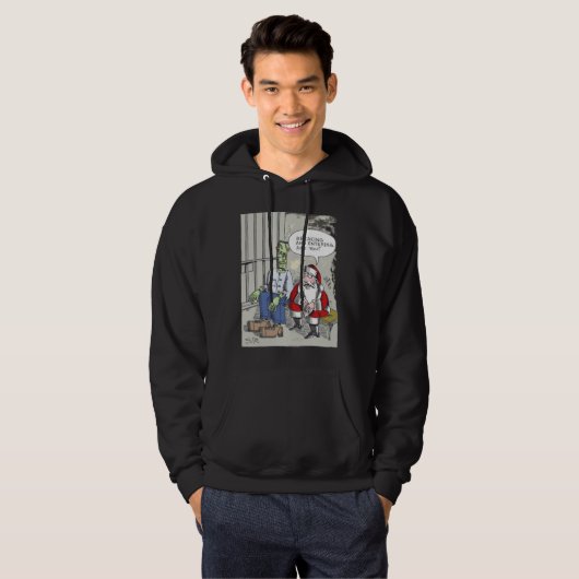 Sinterklaas met zwarte hals hoodie (Voorkant volledig)