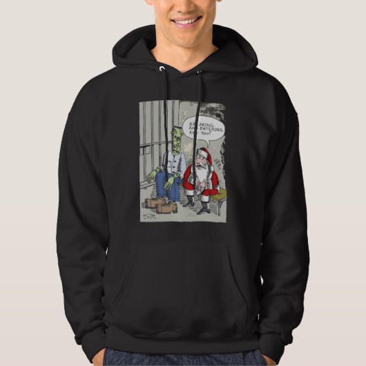 Sinterklaas met zwarte hals hoodie (Voorkant)