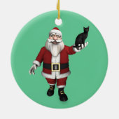 Sinterklaas met zwarte kat keramisch ornament (Achterkant)