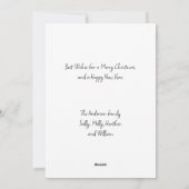 Sinterklaas, mevrouw Claus en Rudolph het rendier Feestdagenkaart (Achterkant)