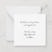 Sinterklaas, mevrouw Claus en Rudolph het rendier Notitiekaartje (Achterkant)