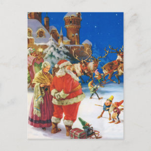 SINTERKLAAS & MRS CLAUS OP DE NOORDPOOL FEESTDAGENKAART