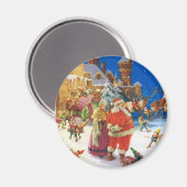 SINTERKLAAS & MRS CLAUS OP DE NOORDPOOL MAGNEET (Voorkant / Achterkant)