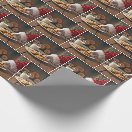 Sinterklaas neemt een koekje cadeaupapier (Hoek)