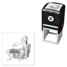 Sinterklaas neemt een pauze zelfinktende stempel