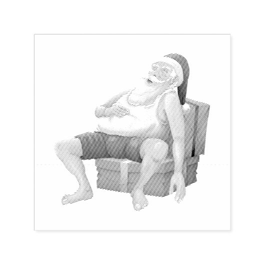 Sinterklaas neemt een pauze zelfinktende stempel (Design)