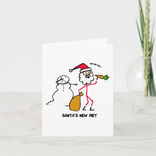 Sinterklaas nieuwe dieet feestdagen kaart (Voorkant)