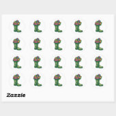 Sinterklaas' Nieuwe Laarzen Ronde Sticker (Vel)