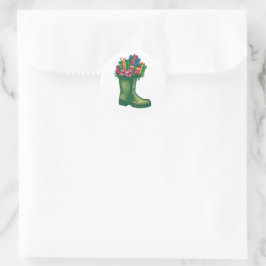 Sinterklaas' Nieuwe Laarzen Ronde Sticker