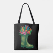 Sinterklaas' Nieuwe Laarzen Tote Bag (Achterkant)