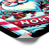 Sinterklaas Noordpool Vrolijk Kerstfeest XMA Poster (Hoek)