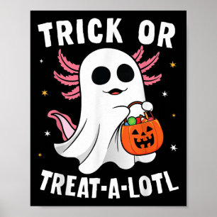 Sinterklaas of een snoepje een Lotl Axolotl Hallow Poster