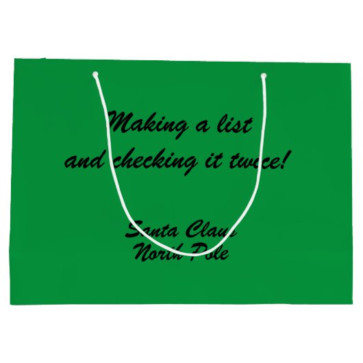 Sinterklaas of Kerstman Winkel  Groot Cadeauzakje (Achterkant)