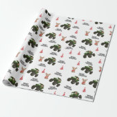 Sinterklaas' Off-Road Kerstmis Cadeaupapier (Uitgerold)