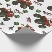 Sinterklaas' Off-Road Kerstmis – Rode ATV Vakantie Cadeaupapier (Hoek)