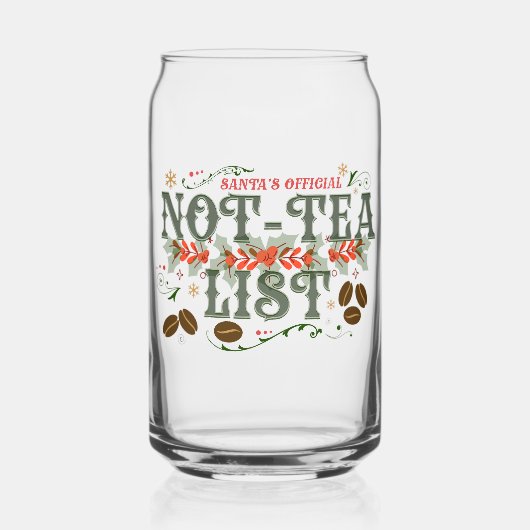 Sinterklaas' Officiële Niet-Thee Lijst Bevroren Ke Blikvorm Glas (Voorkant)