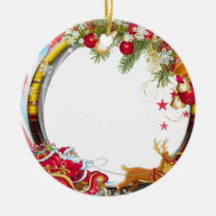 Sinterklaas onderweg keramisch ornament