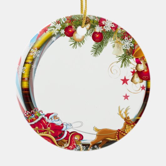 Sinterklaas onderweg keramisch ornament (Voorkant)