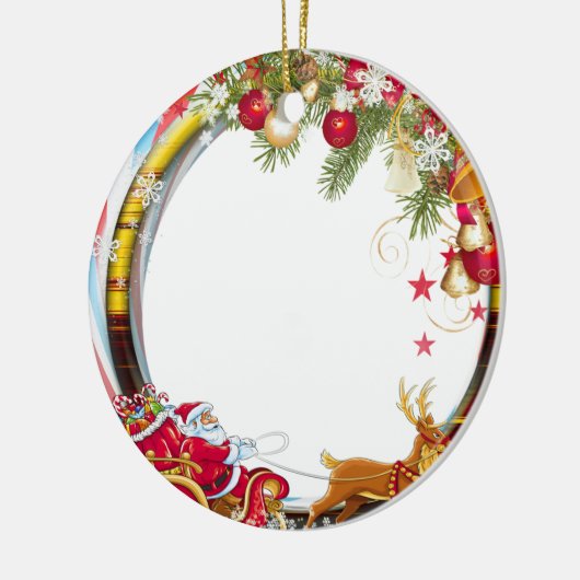 Sinterklaas onderweg keramisch ornament (Links)