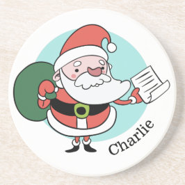 Sinterklaas-onderzetter met aangepaste naam zandst zandsteen onderzetter