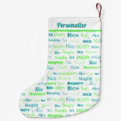 Sinterklaas Ondeugend of Leuke Lijst Kerstvakantie Kleine Kerstsok (Achterkant)