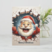 Sinterklaas Ondeugend of Mooie Kerstmis Feestdagenkaart (Staand voorkant)