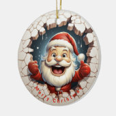 Sinterklaas Ondeugend of Mooie Kerstmis Keramisch Ornament (Links)