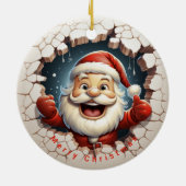 Sinterklaas Ondeugend of Mooie Kerstmis Keramisch Ornament (Achterkant)