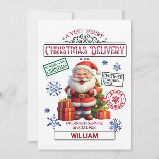 Sinterklaas Ondeugend of Nice Custom Christmas Feestdagenkaart (Voorkant)
