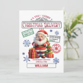 Sinterklaas Ondeugend of Nice Custom Christmas Feestdagenkaart (Staand voorkant)