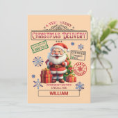 Sinterklaas Ondeugend of Nice Custom Christmas Feestdagenkaart (Staand voorkant)