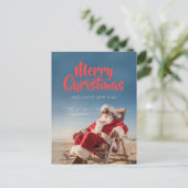 Sinterklaas Ontspannen op strandstoel Briefkaart (Staand voorkant)