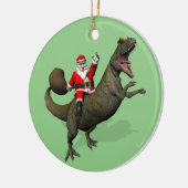Sinterklaas op Allosaurus Keramisch Ornament (Links)