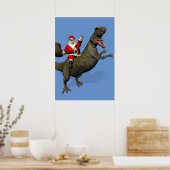 Sinterklaas op Allosaurus Poster (Keuken)