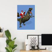 Sinterklaas op Allosaurus Poster (Thuiskantoor)