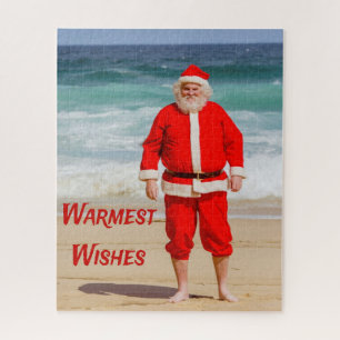 Sinterklaas op Beach Warmest Wishes Funny Humor Legpuzzel