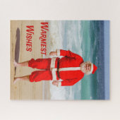 Sinterklaas op Beach Warmest Wishes Funny Humor Legpuzzel (Horizontaal)