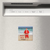 Sinterklaas op Beach Warmest Wishes Funny Humor Magneet (Insitu (Vaatwasser))