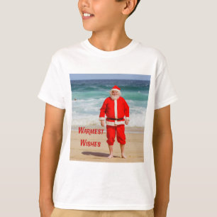 Sinterklaas op Beach Warmest Wishes Funny Humor T-shirt