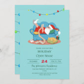 Sinterklaas op de bank in pyjama kaart (Voorkant / Achterkant)