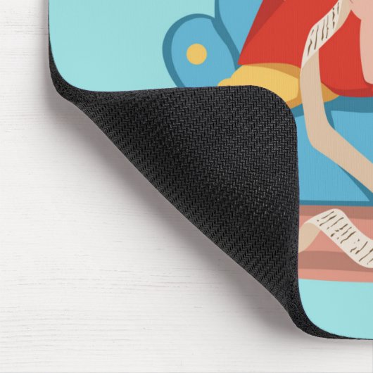 Sinterklaas op de bank in pyjama muismat (Hoek)