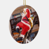 Sinterklaas op de brandtrap keramisch ornament (Rechts)