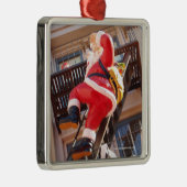 Sinterklaas op de brandtrap metalen ornament (Rechts)