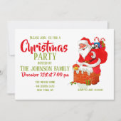 Sinterklaas op de cartoon van het dak kaart (Voorkant)