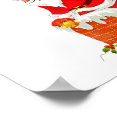 Sinterklaas op de cartoon van het dak poster (Hoek)