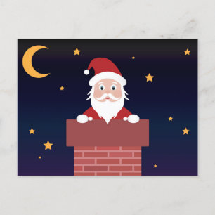 Sinterklaas op de kerstavond in de Chimney Briefkaart