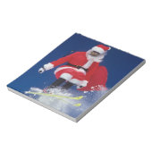 Sinterklaas op de skis die van een kraanhuis sprin notitieblok (Linkerzijde)