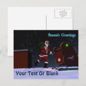 Sinterklaas op de weg - Groeten van het seizoen Feestdagenkaart (Voorkant / Achterkant)