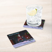 Sinterklaas op de weg - Groeten van het seizoen Kartonnen Onderzetters (Insitu)